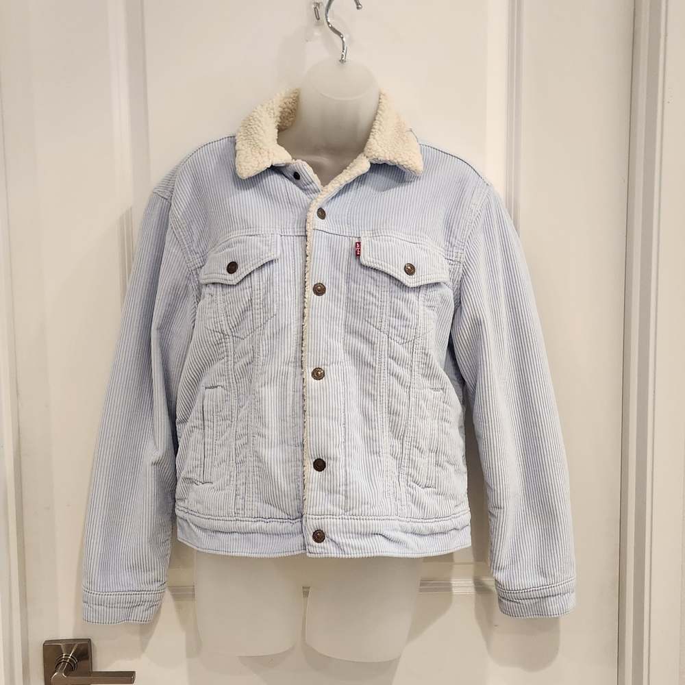 Levi's Light Blue Sherpa Corduroy Jacket